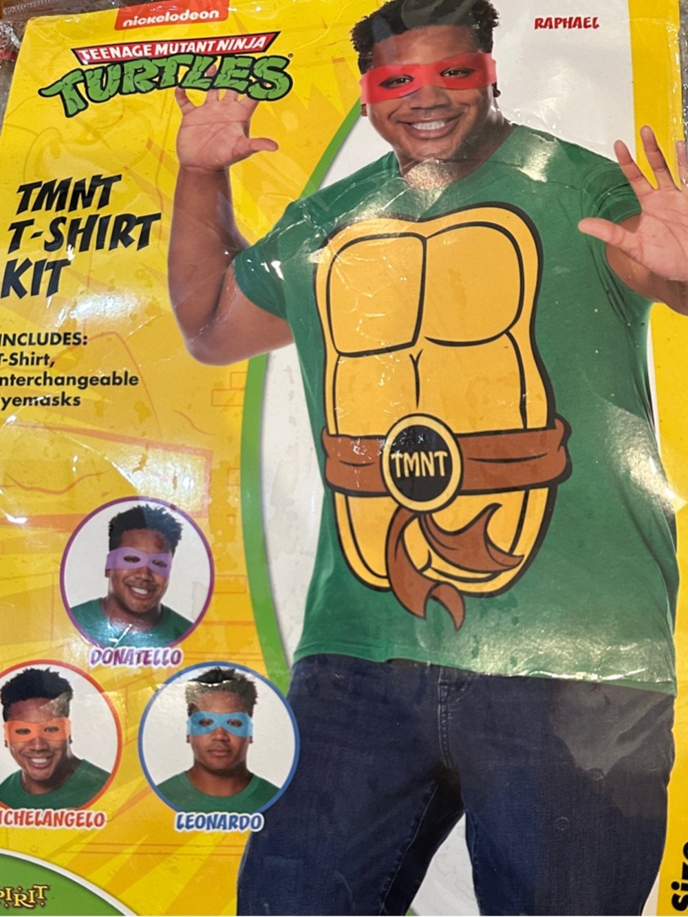Spirit Teenage Mutant Ninja Turtles adult Rafael T-shirt and mask costume XXL